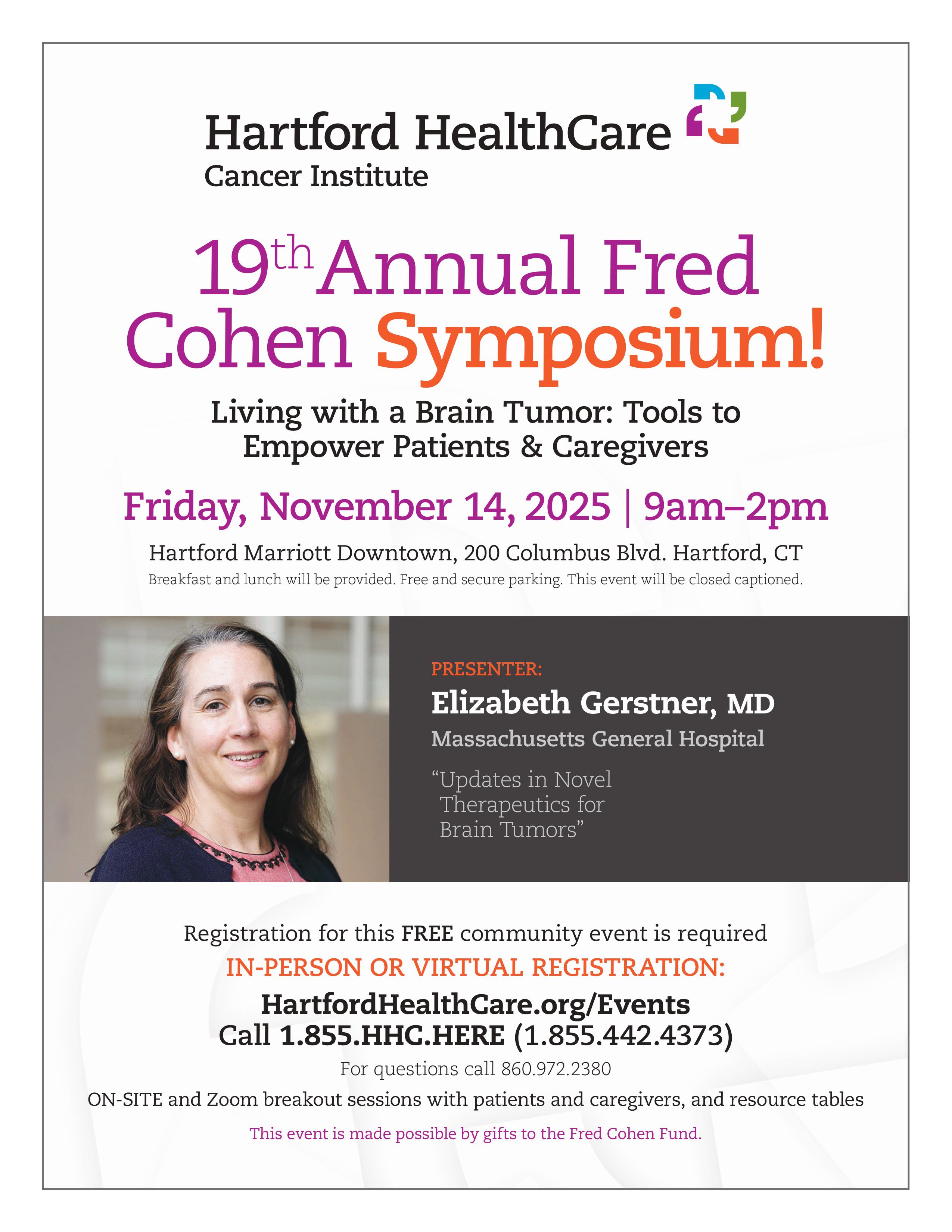 19th Annual Fred Cohen Symposium